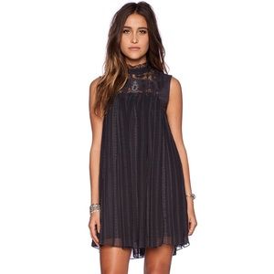 Penny Georgette Babylon Dress in Deep Navy Combo